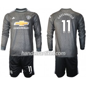 Manchester United Mason Greenwood 11 Kinder Auswärts Trikotsatz 2020/21 Langarm (+ Kurze Hosen)